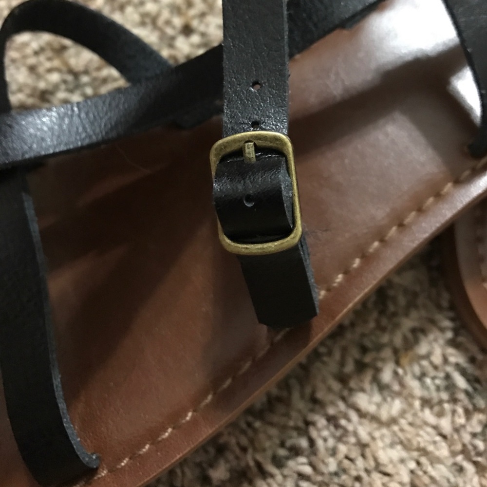 Target brand black and brown sandals - Picture 5 of 6