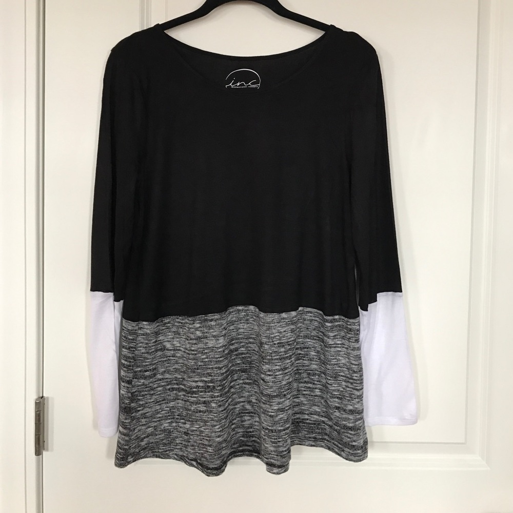 INC Colorblock top, Large