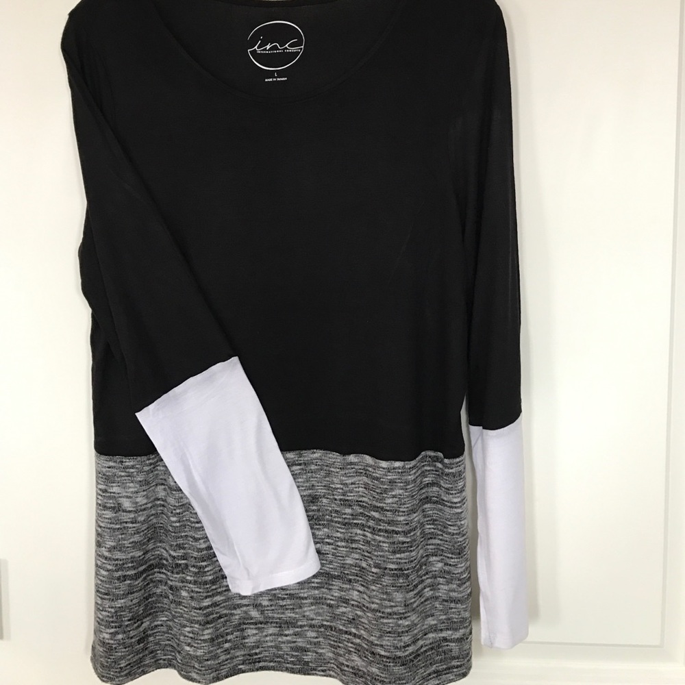 INC Colorblock top, Large - Picture 5 of 6