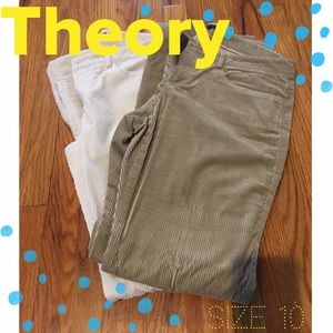 TWO pairs of THEORY corduroy pants