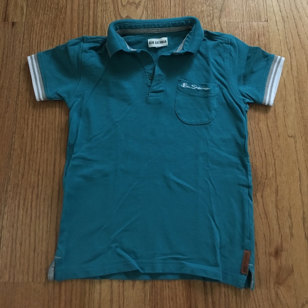 Ben Sherman boys polo size 6/7y aqua
