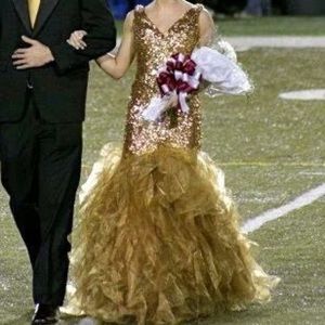 GOLD MERMAID JOVANI PROM DRESS