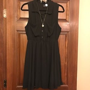 H & M Black summer casual dress sz 12
