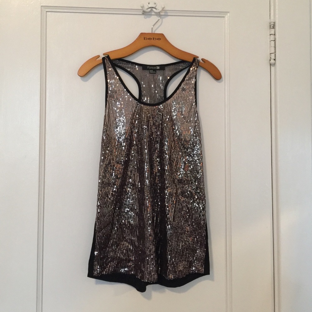 Sequined tank top