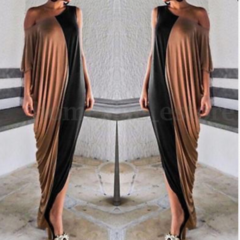 GORGEOUS BROWN BLACK SLEEK MAXI 😍 - Picture 1 of 6