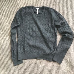 Aqua medium black cashmere sweater