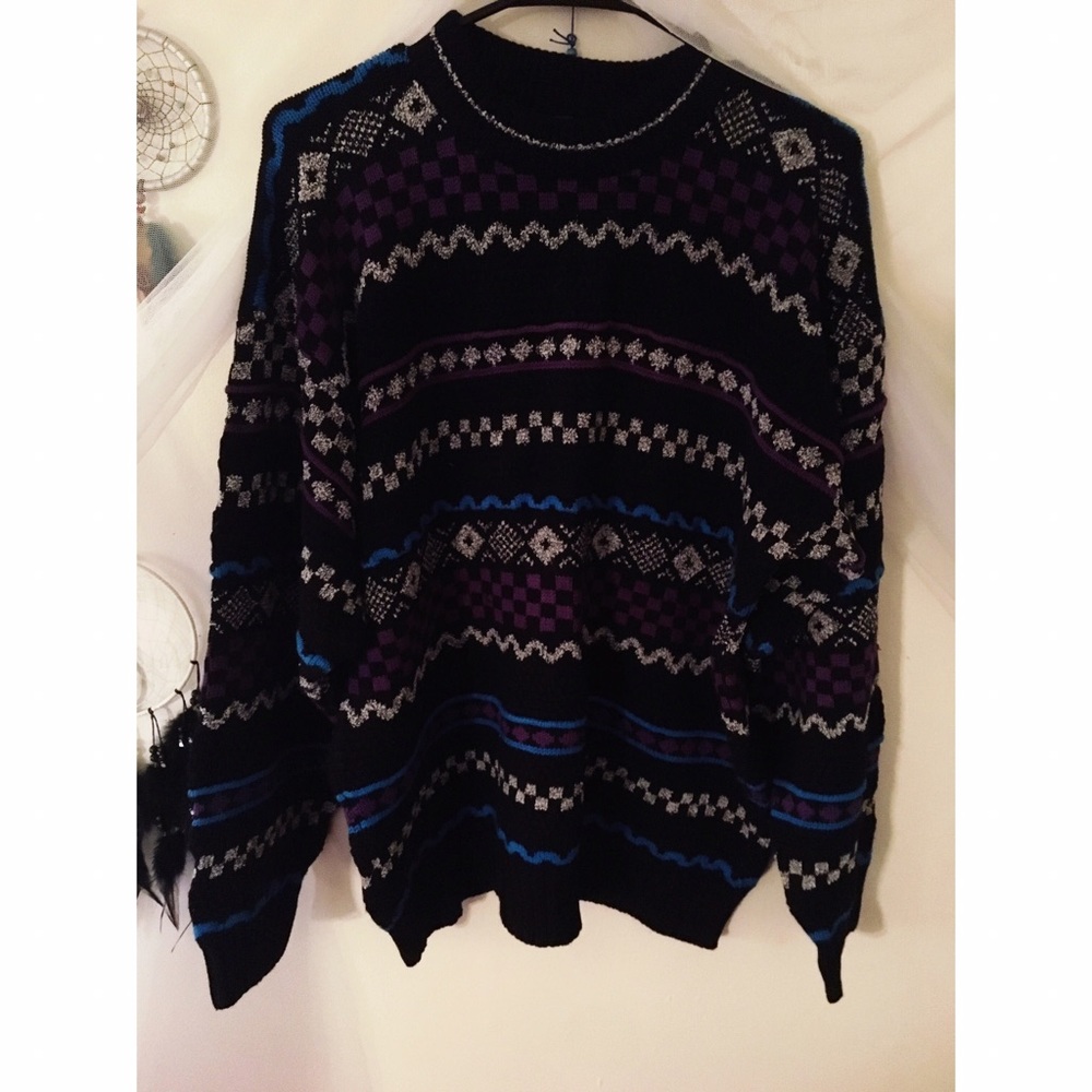 printed sweater // L ?