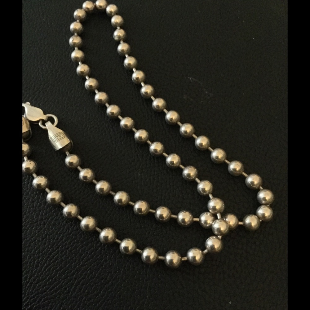 VINTAGE STERLING SILVER BALL NECKLACE