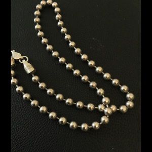 VINTAGE STERLING SILVER BALL NECKLACE