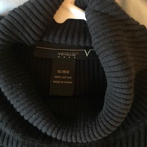 Plus Size Black Turtleneck