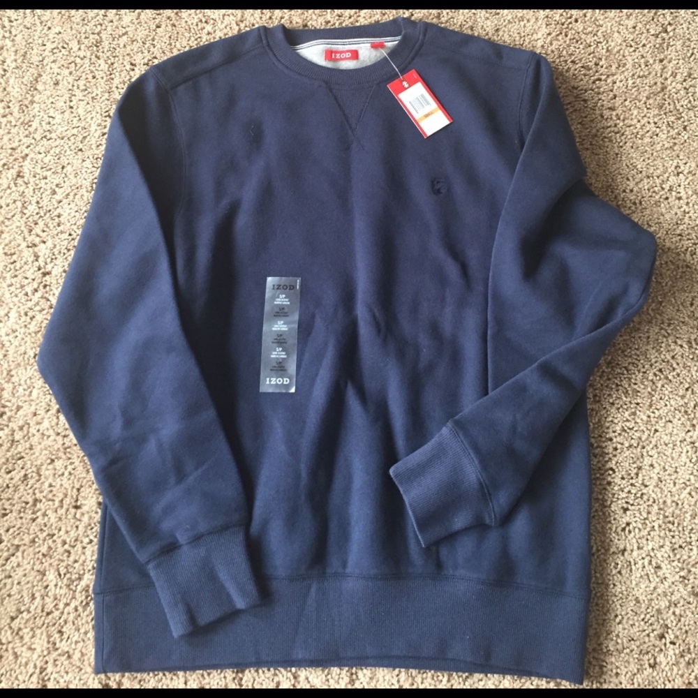 IZOD Sueded Fleece Sweatshirt Men's Small Midnight