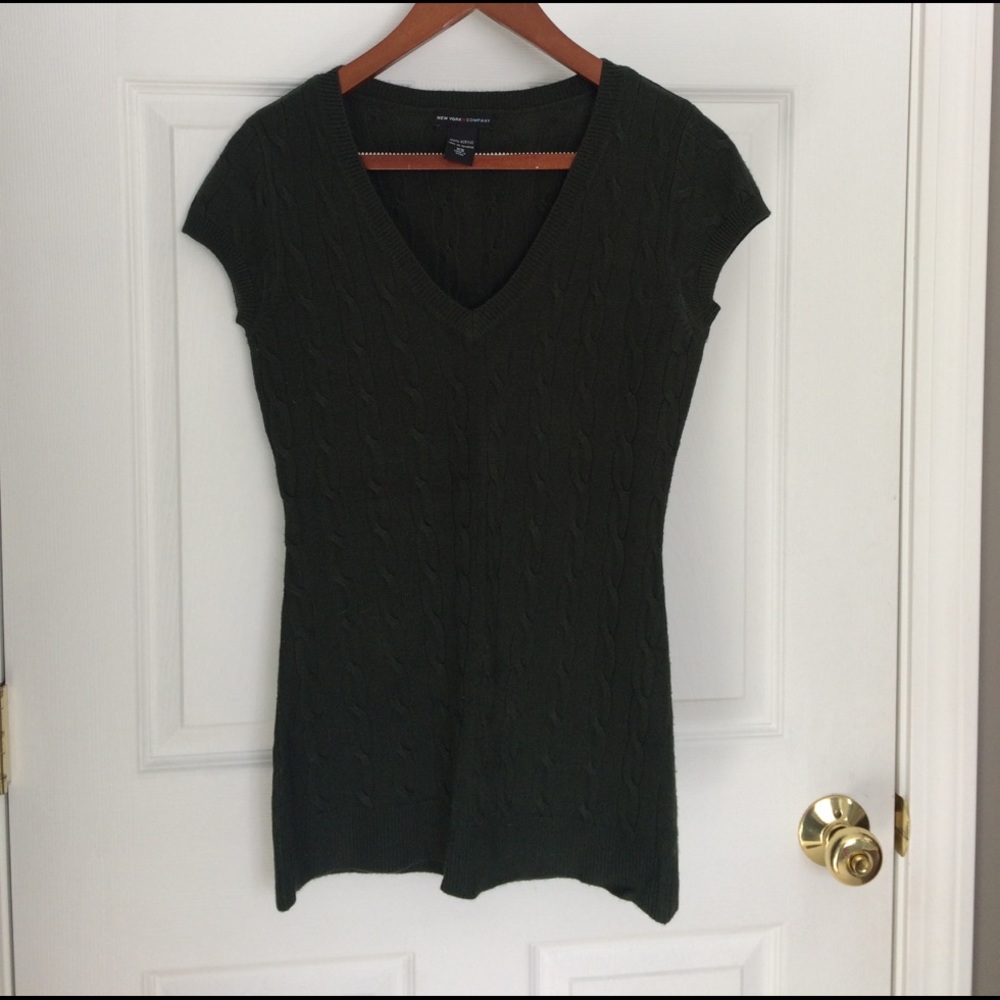 Forest Green Cable Knit Sweater