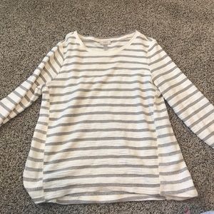 Grey/cream striped sweater