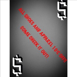 ALL SHOES AND APPAREL 10% OFF!