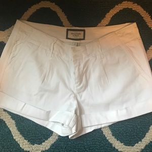 White Abercrombie shorts