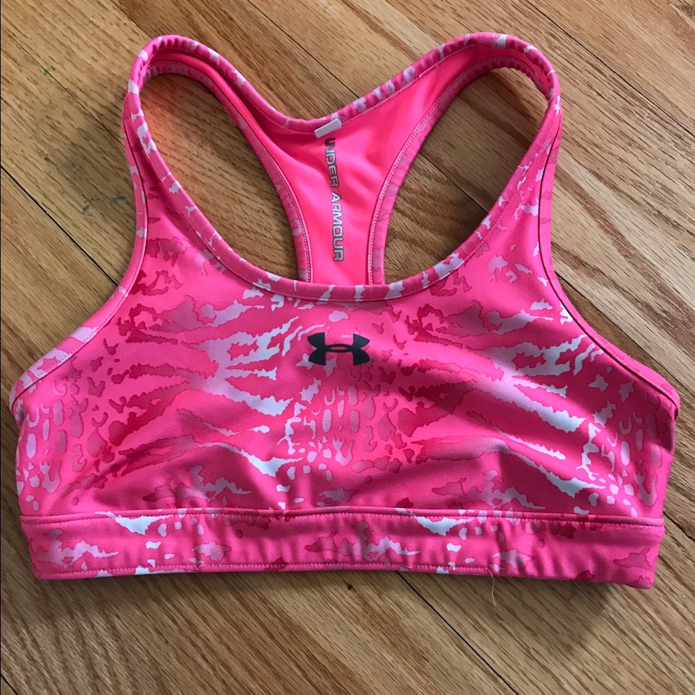 Pink Under Armour Sports Bra Animal Print (2/$17)