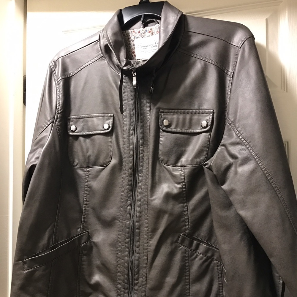 Macy's American Rag vegan leather jacket