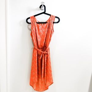 Cutout Back Print Dress