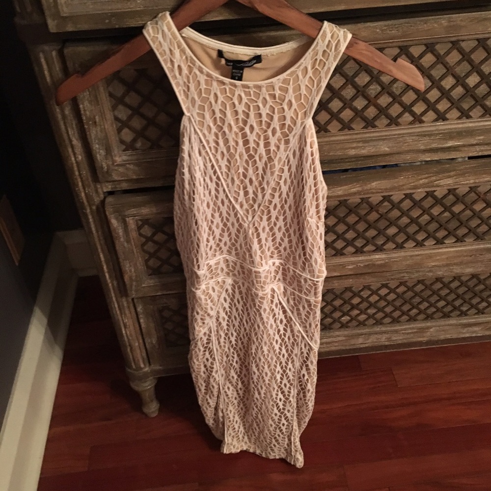 White Bebe fitted dress