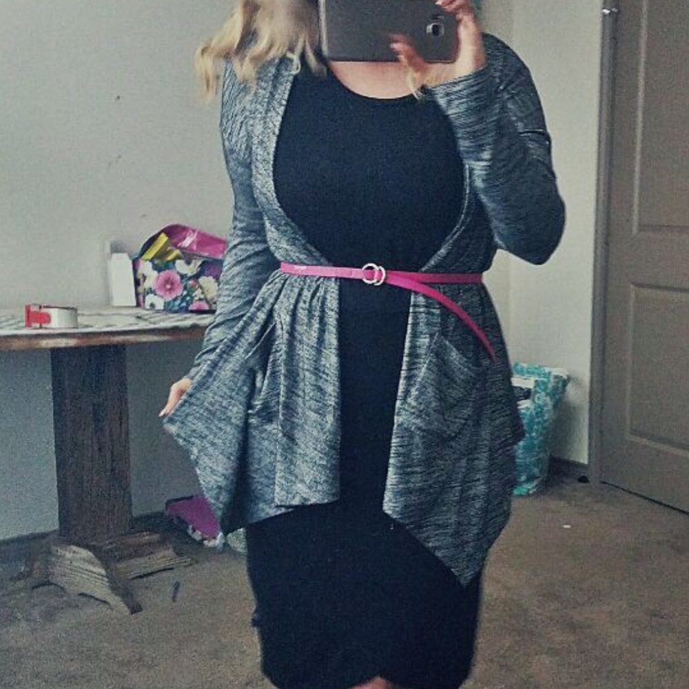 Black and grey cardigan