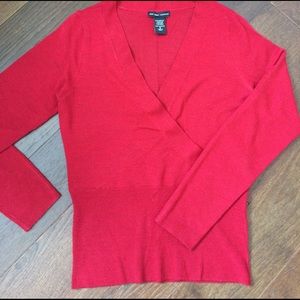 Red Wrap Sweater