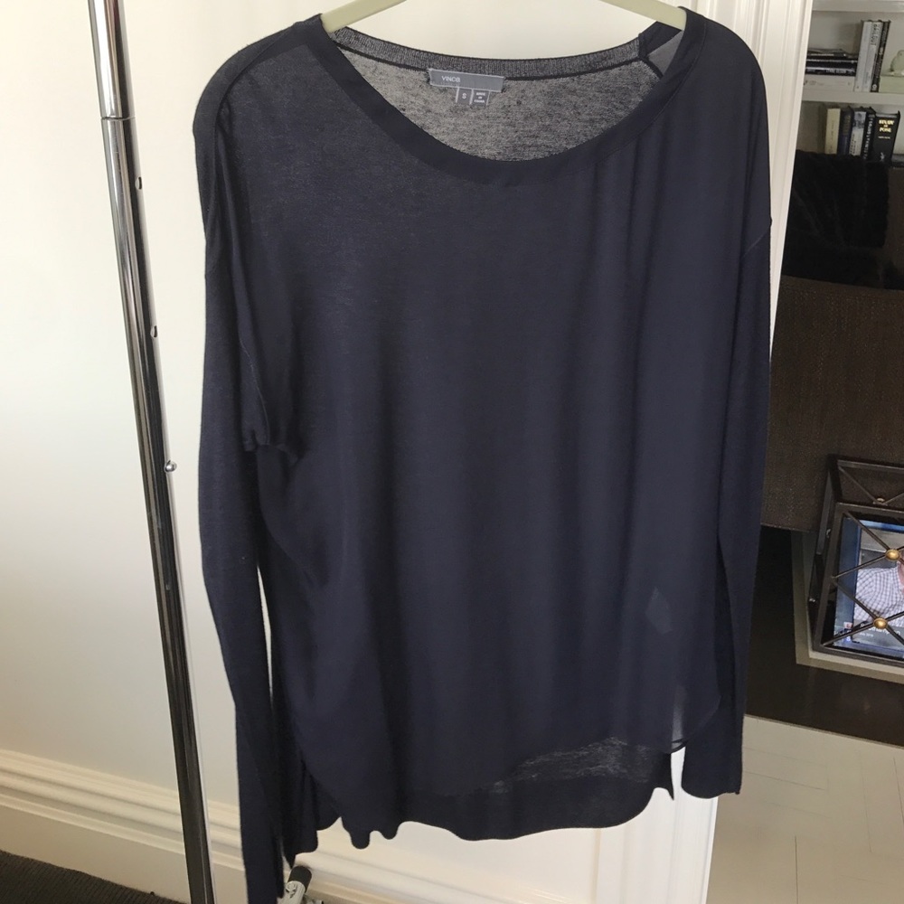 Vince sweater. Sheer front
