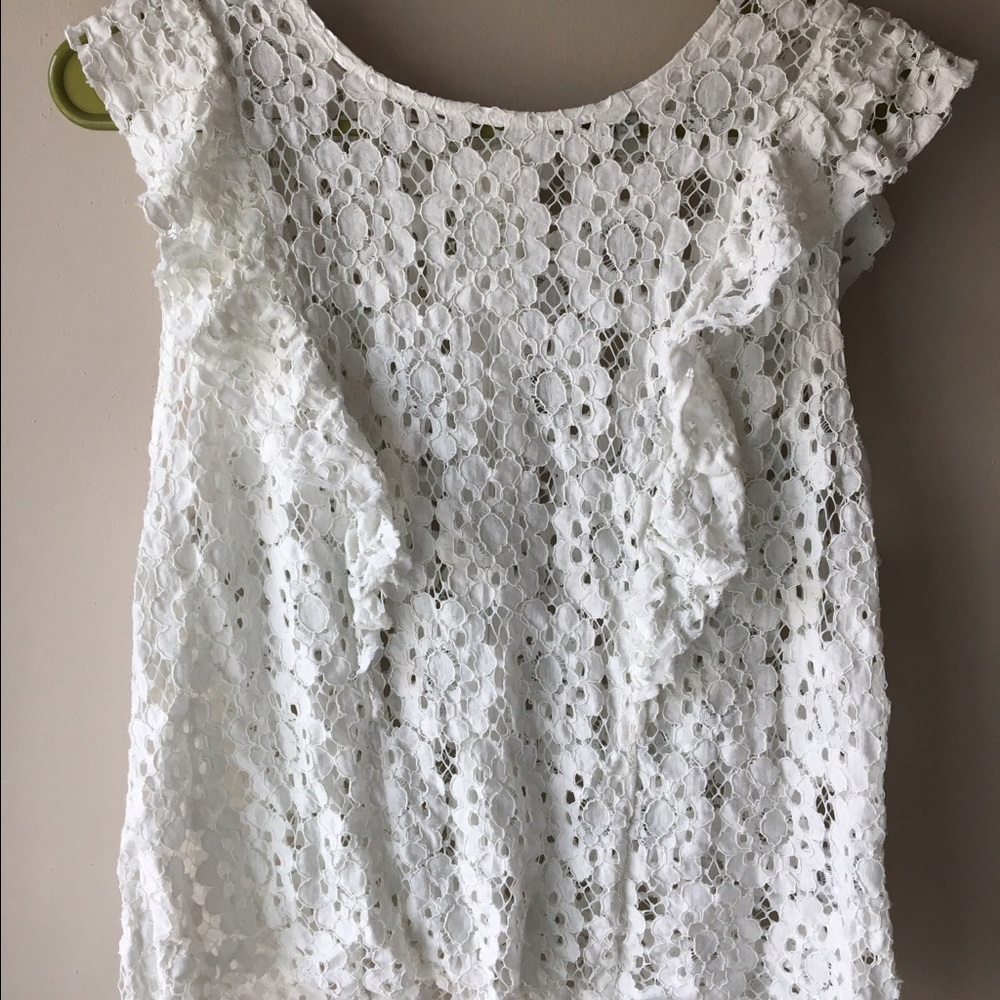 Lace Ruffle Crop Top