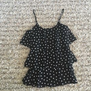 Black and white polka dot shirt