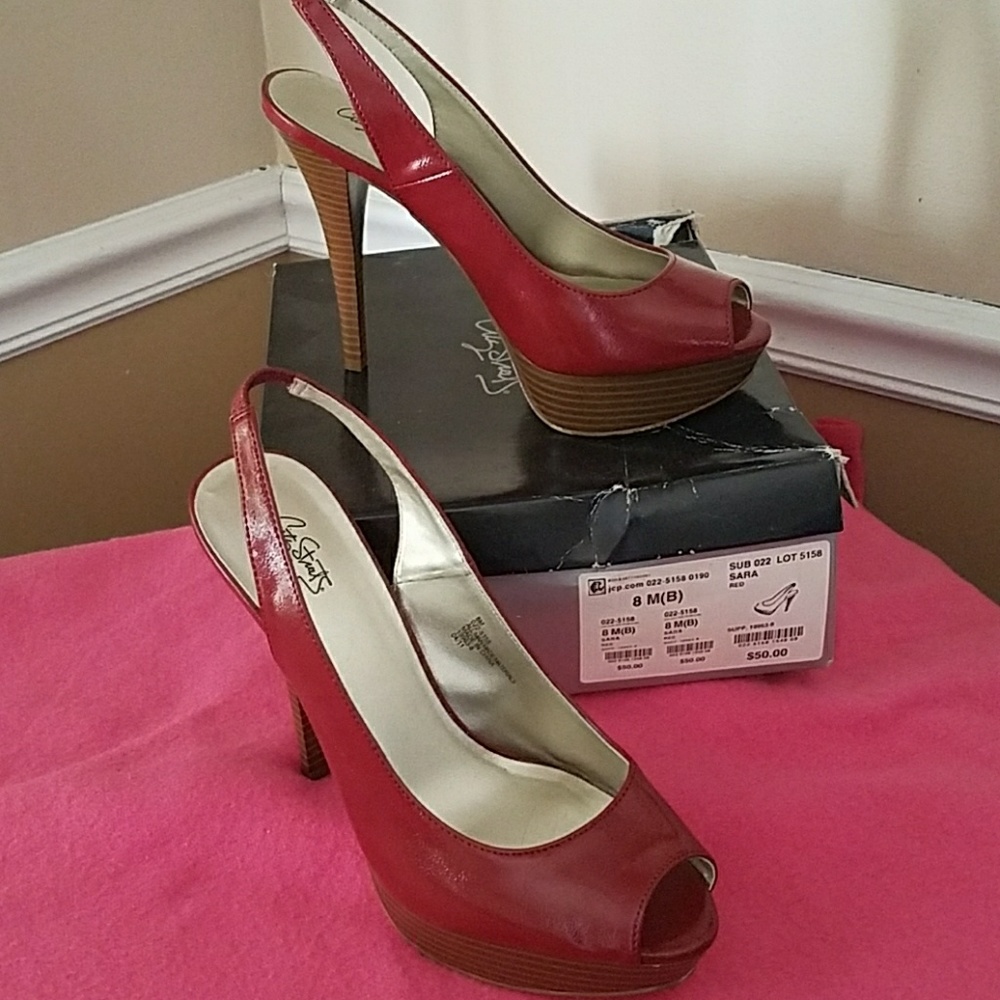 Classic Open Toe Platform Heels