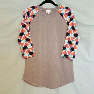 NWOT Lularoe Randy Baseball Tee-M