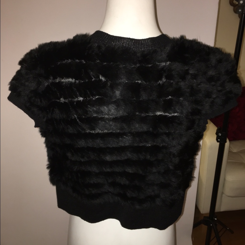 Rabbit fur bcbg maxazria vest