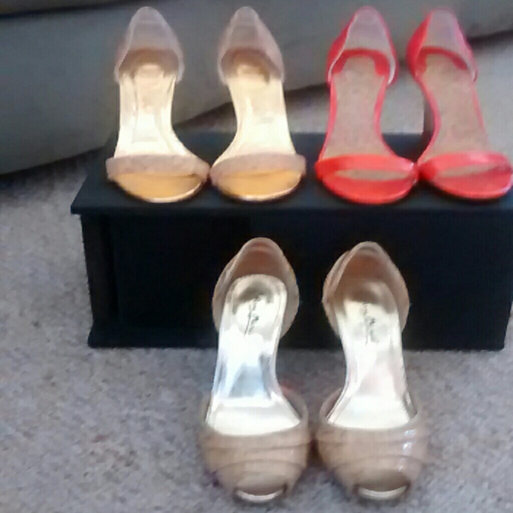Tan cork wedges ..
