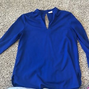 Royal blue long sleeve blouse