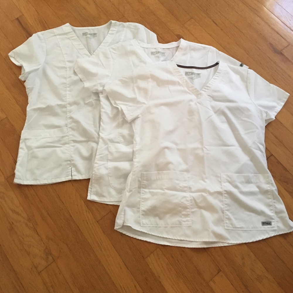 White Scrub Tops