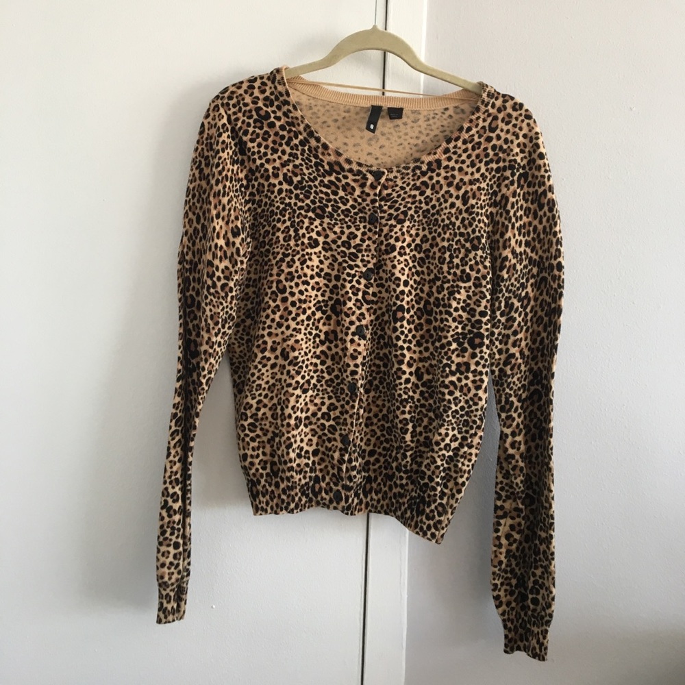 H&M Leopard Cardigan - Size 8