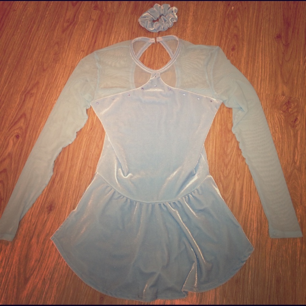 Beautiful light blue figure skating dress