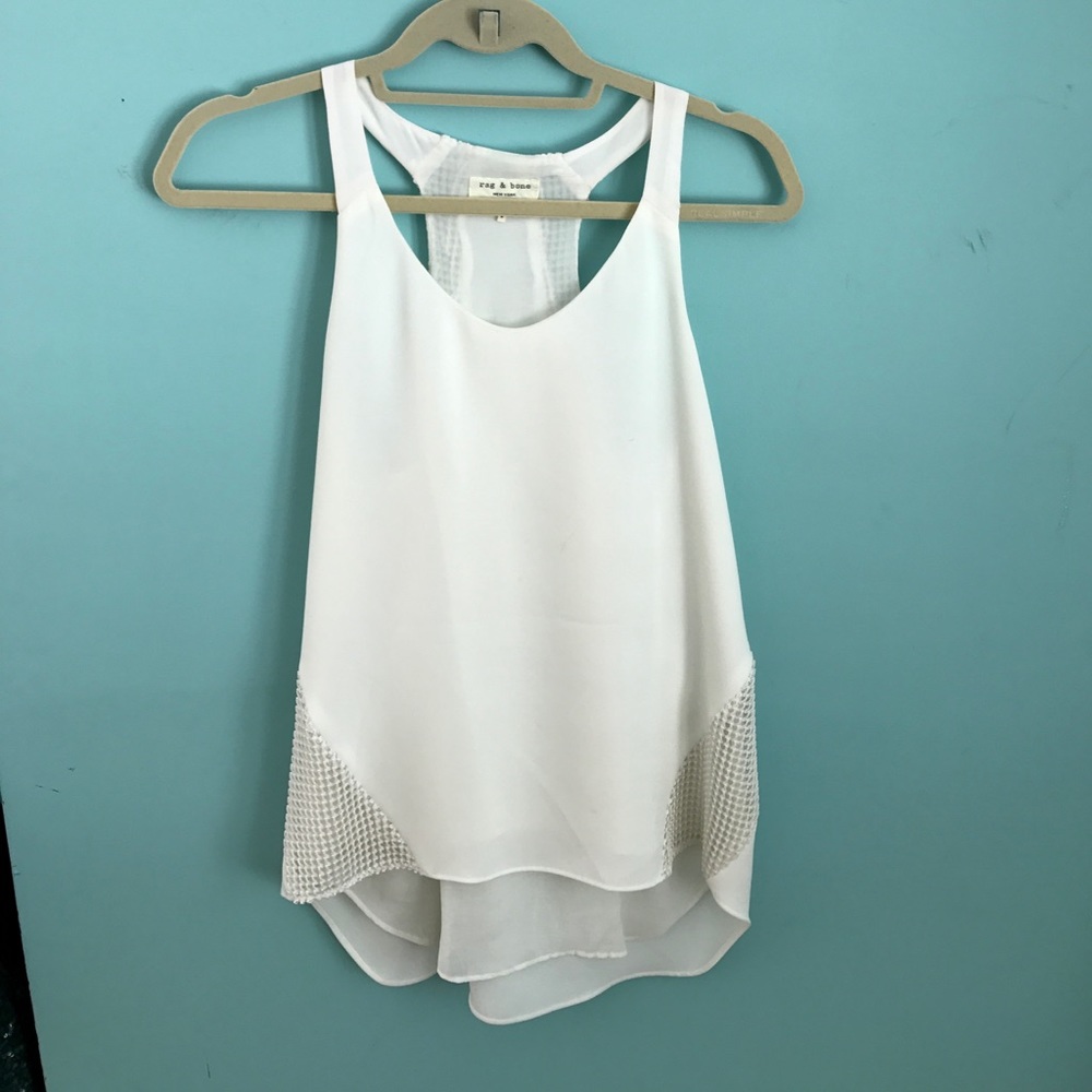 Rag & Bone Off White silk tank sz XS