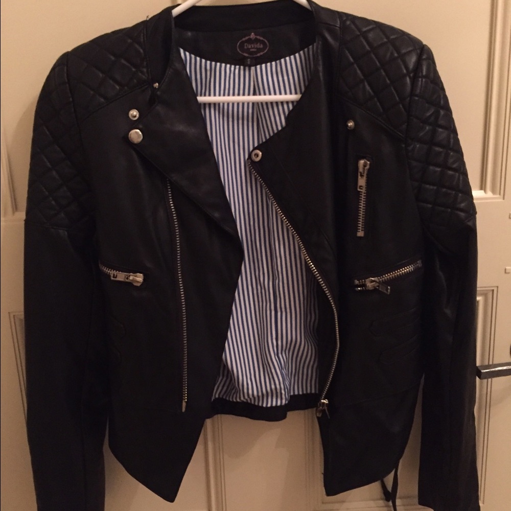 Faux leather jacket