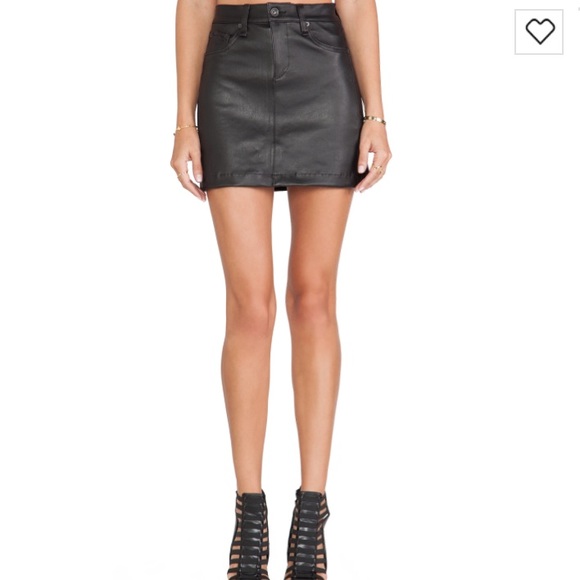 rag & bone leather skirt