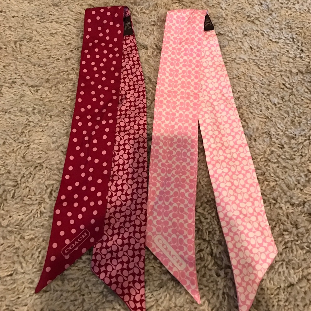 100% Silk Coach Scarves, Lot of 2