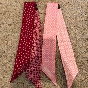 100% Silk Coach Scarves, Lot of 2