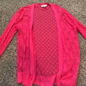 Lightweight coral cardigan