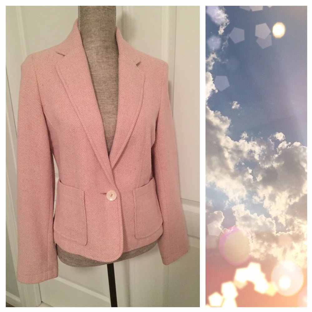 Old Navy Pink Herringbone Blazer