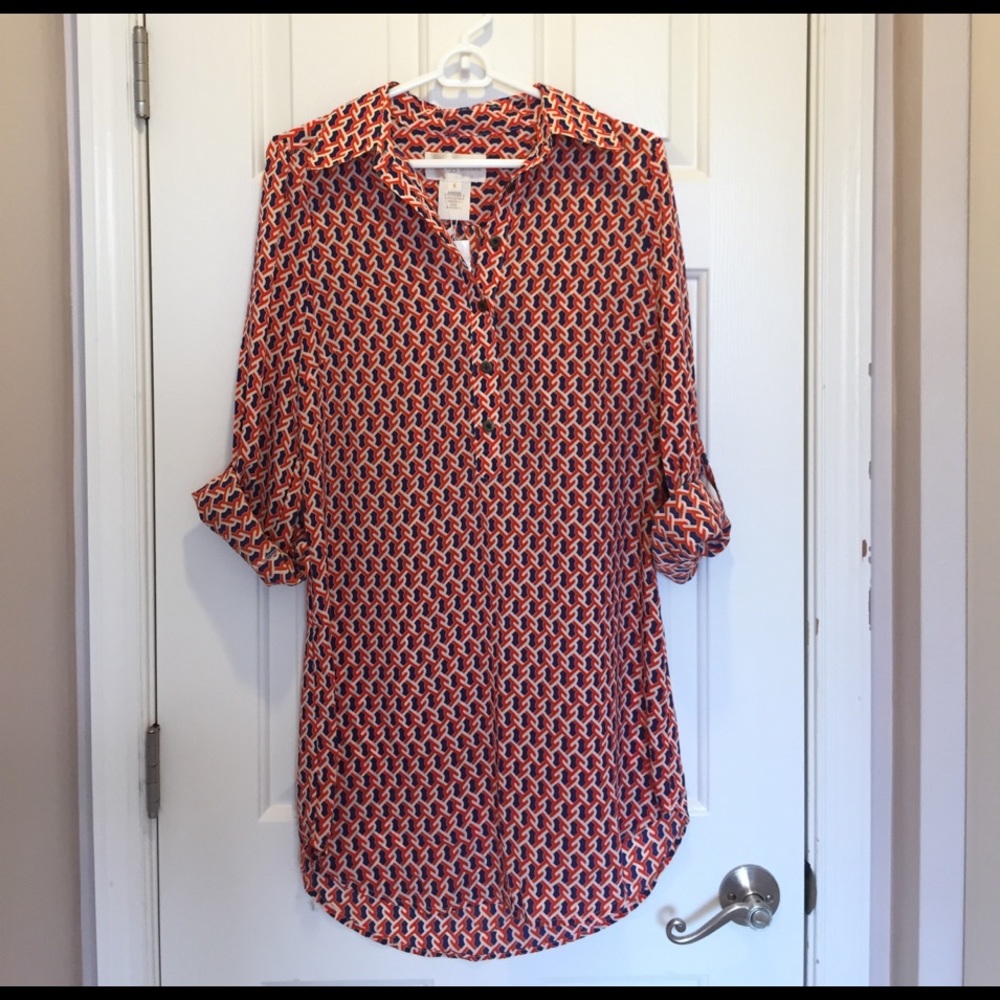 Patterned Shirt Dress