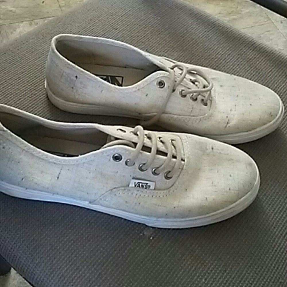 Vans canvas khaki paint splash shoes 5.5