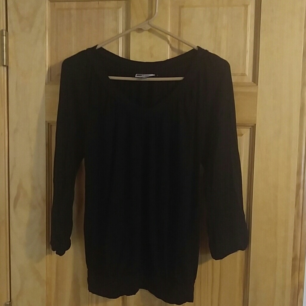 Black vneck Jersey top