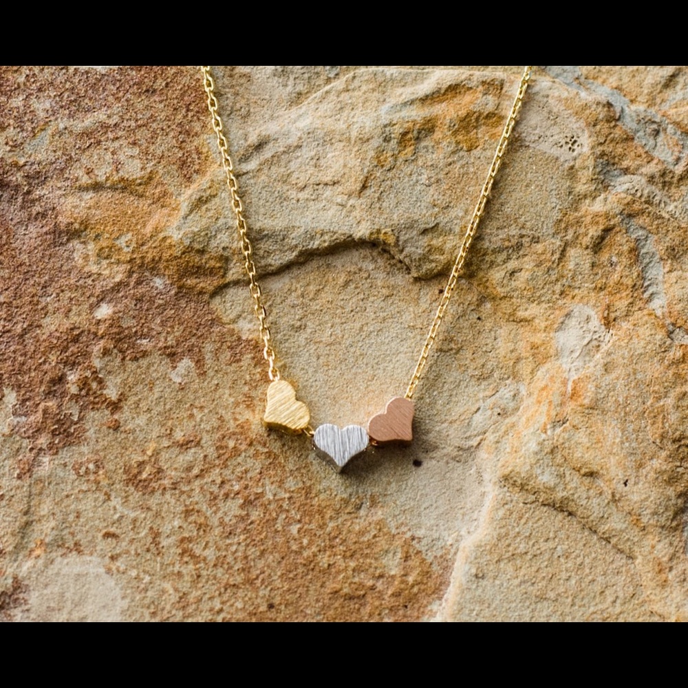 Triple heart necklace
