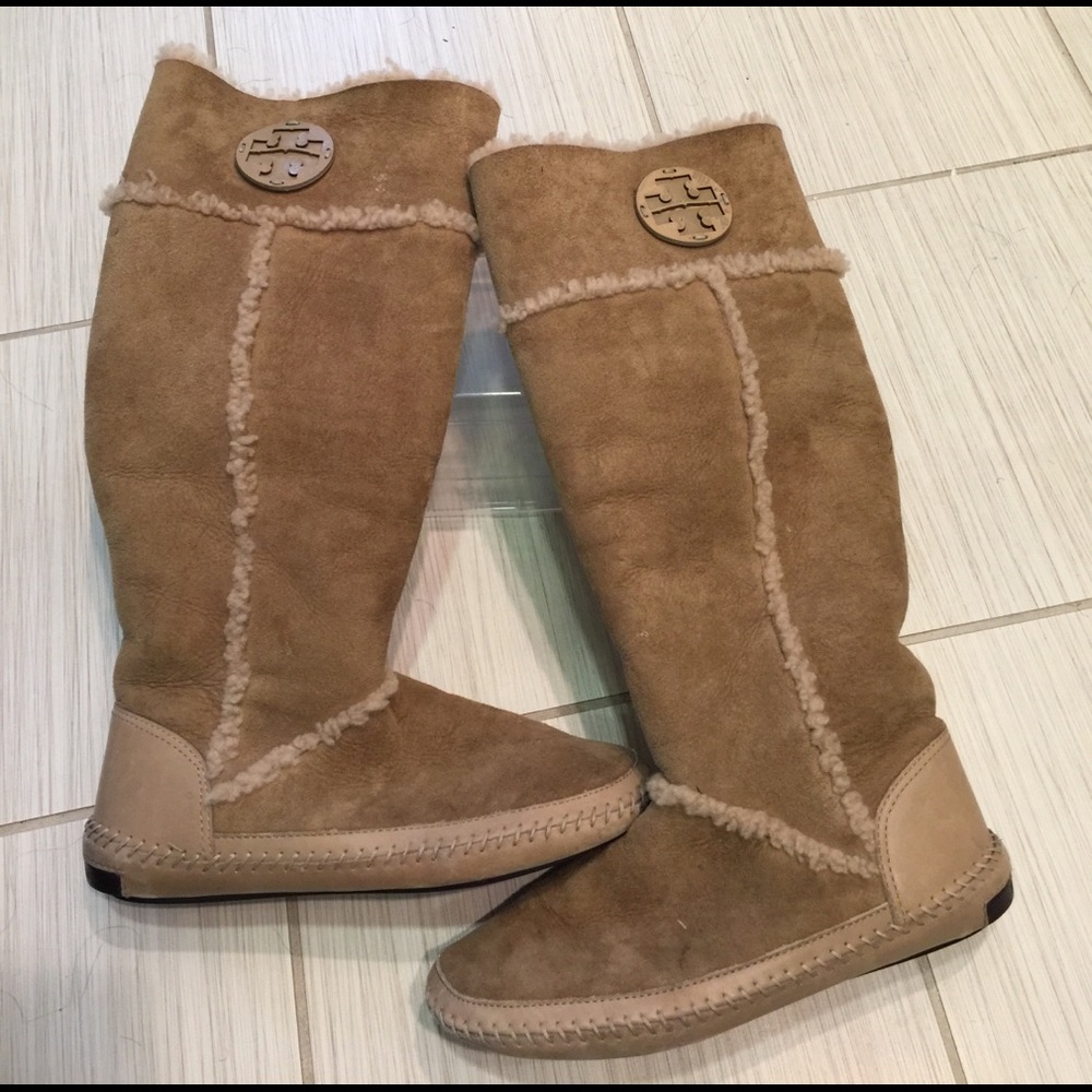 Tan Tory Burch Moccasins Size 10