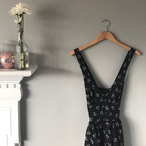 Floral strappy a line dress