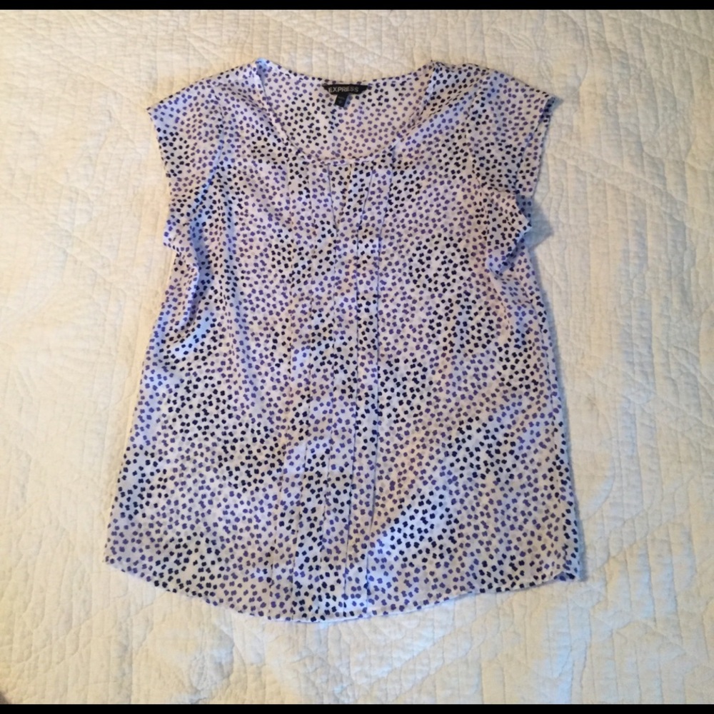 Dotted Express Short Sleeved Blouse